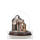Natività Napoli terracotta stile arabo 20x20 cm campana vetro s7