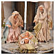 Neapolitan Nativity, Arabian style in glass dome 20x20cm s3