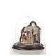 Neapolitan Nativity, Arabian style in glass dome 20x20cm s5