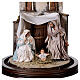 Natività Napoli terracotta stile arabo 20x30 cm campana di vetro s2