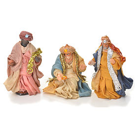 Neapolitan Nativity figurine, three wise Kings, 6 cm