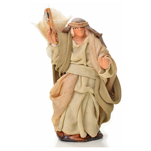 Neapolitan Nativity figurine, man with sack, 6 cm 1