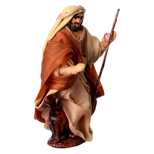 Homme au chien crèche Napolitaine 6 cm style arabe 2