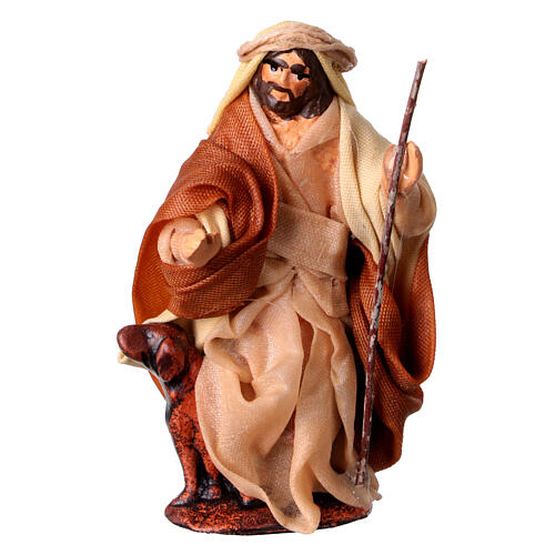 Uomo con cane 6 cm presepe Napoli stile arabo 1