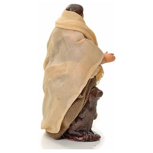 Neapolitan Nativity figurine, man with dog, 6 cm 2
