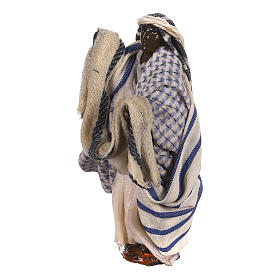 Vendedor com tecidos 6 cm presépio napolitano estilo árabe