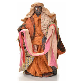 Venditore con stoffe 6 cm presepe napoletano