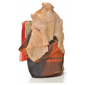 Venditore con stoffe 6 cm presepe napoletano