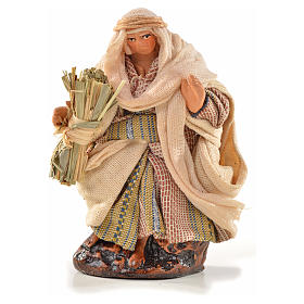 Uomo con fieno 6 cm presepe Napoli stile arabo