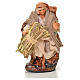 Neapolitan Nativity figurine, man with hay bundle, 6 cm s1