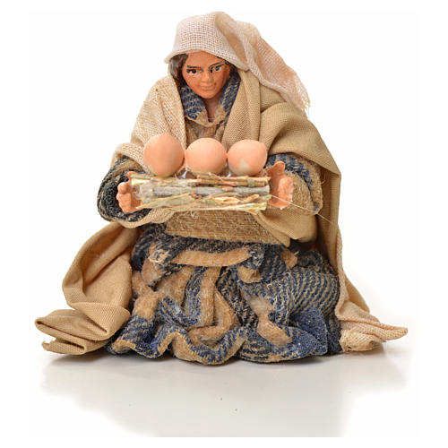 Neapolitan Nativity figurine, man with eggs, 6 cm 1