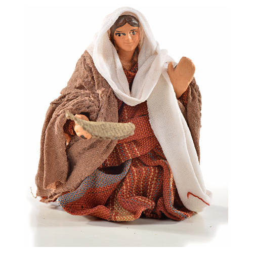 Donna mendicante 6 cm presepe Napoli stile arabo 1