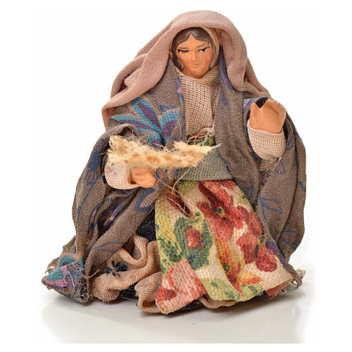 Neapolitan Nativity figurine, woman, beggar 6 cm 1