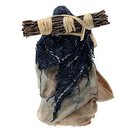 Neapolitan Nativity figurine, woman with bundle, 6 cm