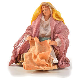 Lavandaia in ginocchio 6 cm presepe Napoli stile arabo
