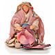 Neapolitan Nativity figurine, kneeling laundress, 6 cm s1