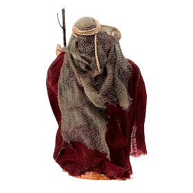 Neapolitan Nativity figurine, woman with stick, 6 cm