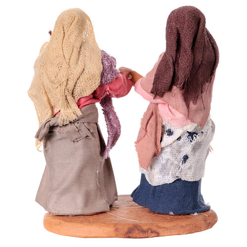 Anziane per mano 10 cm presepe napoletano 4