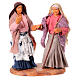 Anziane per mano 10 cm presepe napoletano s1