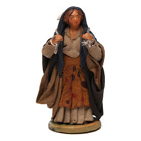 Donna cesto pecora 10 cm presepe napoletano