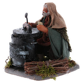 Chestnut seller with fire, Neapolitan Nativity 10cm