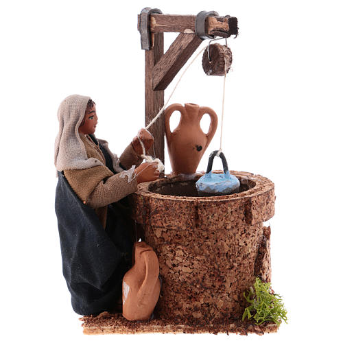 Femme au puits 10 cm santon crèche napolitaine 1