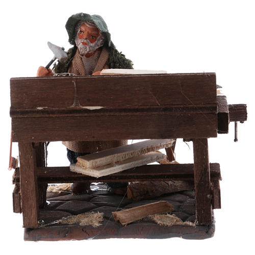 Carpenter with workbench, Neapolitan Nativity 10cm 1