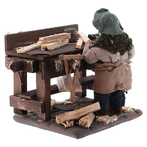 Carpenter with workbench, Neapolitan Nativity 10cm 4