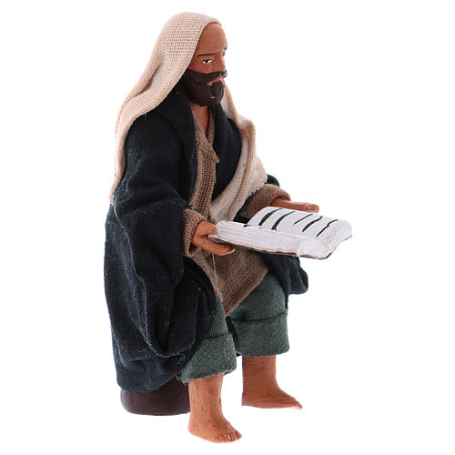 Man reading book, Neapolitan Nativity 10cm 2
