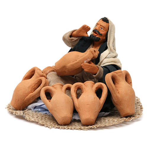 Arabian man with amphorae, Neapolitan Nativity 12cm 2