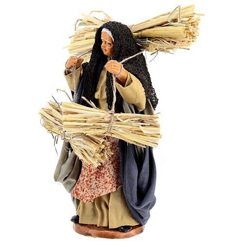Femme avec fagots de bois 14 cm crèche Naples 2