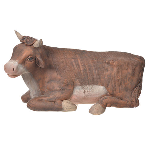Ox in terracotta, Neapolitan Nativity 24cm 1