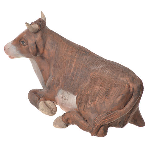 Ox in terracotta, Neapolitan Nativity 24cm 3