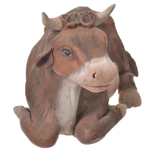 Ox in terracotta, Neapolitan Nativity 24cm 4