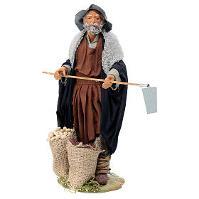 Uomo con zappa 24 cm presepe napoletano