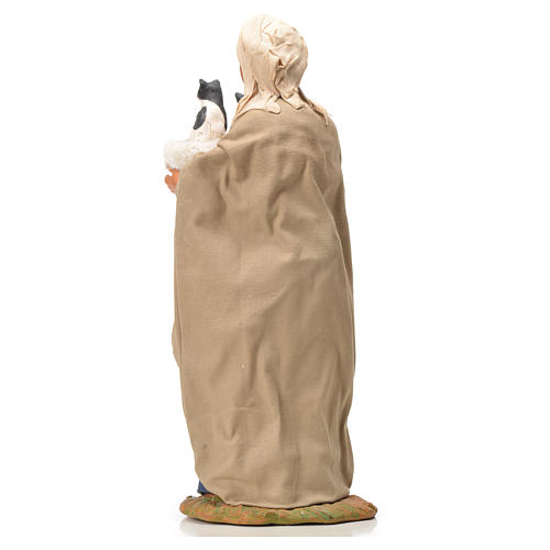 Donna cesto gatti 24 cm presepe napoletano 7