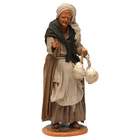 Old hunchbacked woman, Neapolitan Nativity 30cm