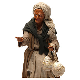 Old hunchbacked woman, Neapolitan Nativity 30cm