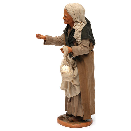 Old hunchbacked woman, Neapolitan Nativity 30cm 3