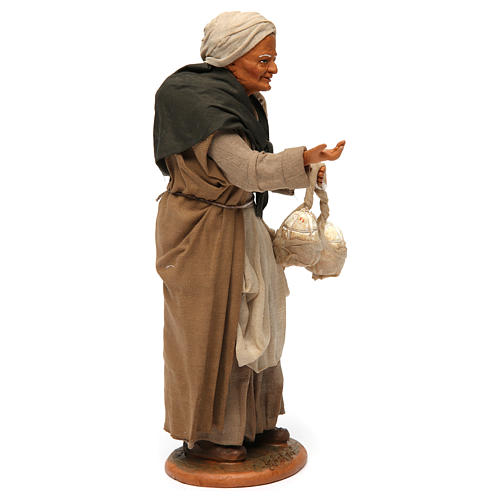 Old hunchbacked woman, Neapolitan Nativity 30cm 4