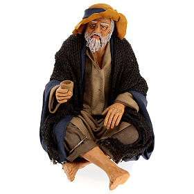 Beone con bicchiere Bivacco 30 cm presepe napoletano