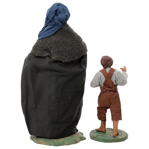 Mutter mit Kind 24cm neapolitanische Krippe 7