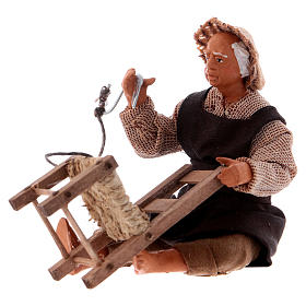 Chair fixer, sitting, Neapolitan Nativity 12cm