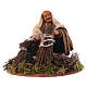 Neapolitan Nativity Scene 12cm, broom maker figurine s1