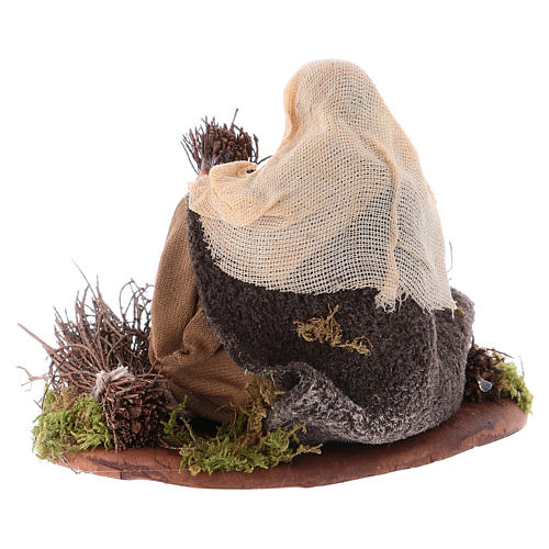 Neapolitan Nativity Scene 12cm, broom maker figurine 2