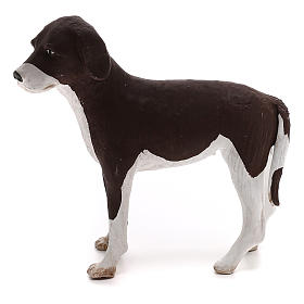 Perro de pie 24 cm de altura media terracota belén Nápoles