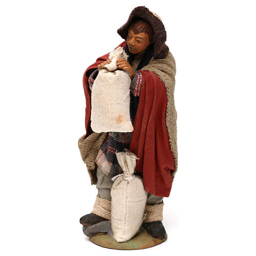 Man with flour sacks, Neapolitan Nativity 14cm 3