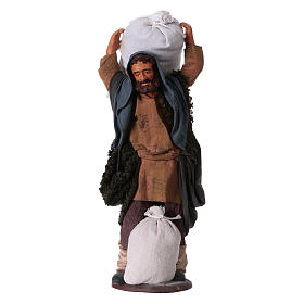 Hombre con bolsas de harina 14 cm belén napolitano