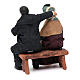 Coppia di fidanzati seduti 12 cm presepe napoletano s4