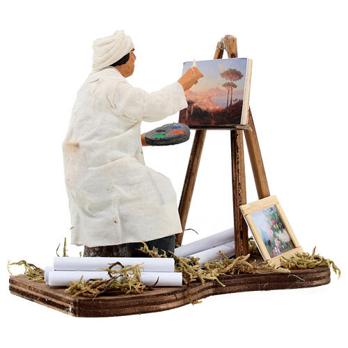 Painter with easel, Neapolitan Nativity 12cm 4